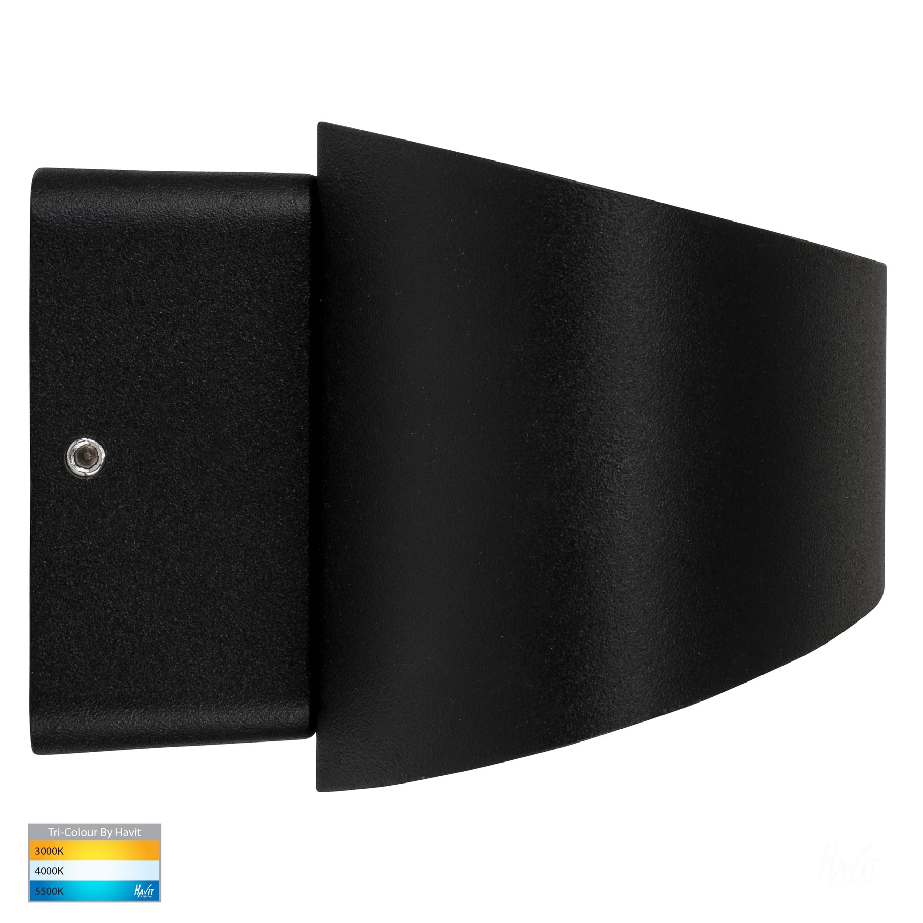 Havit Lighting Luxe Black TRI Colour Up & Down LED Wall Light
