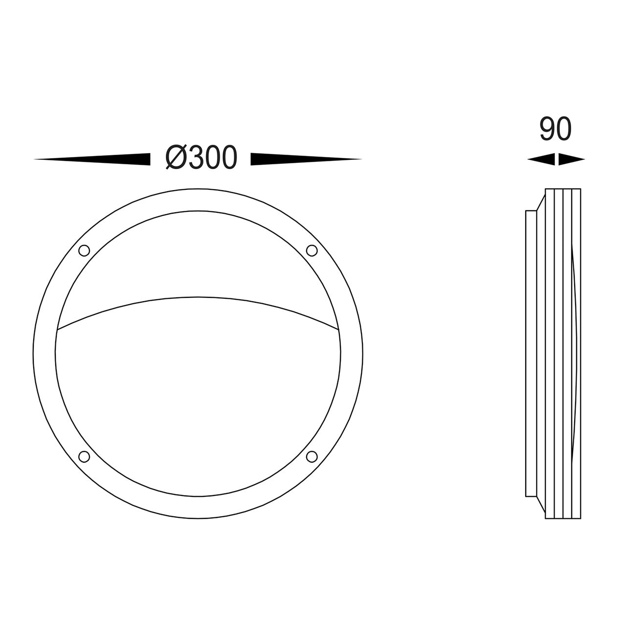 Havit Lighting Stor Black LED Bunker Light with Eyelid