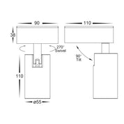 Havit Lighting Revo White Single Adjustable Wall Light