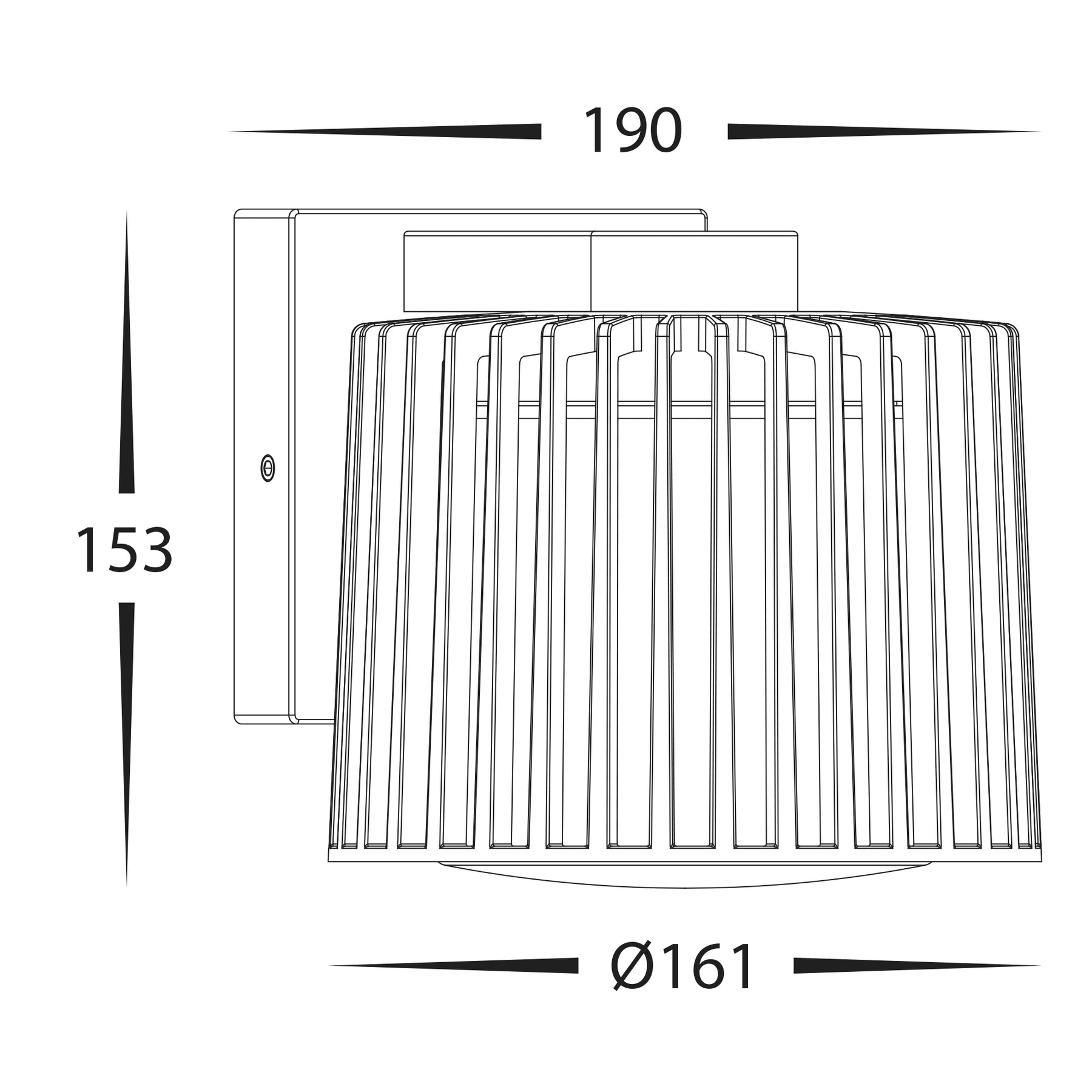 Havit Lighting Lumo Aluminium Black Wall Light