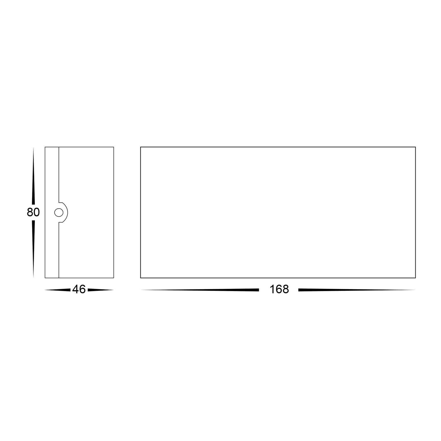 Havit Lighting Maro Black Up & Down TRI Colour LED Wall Light