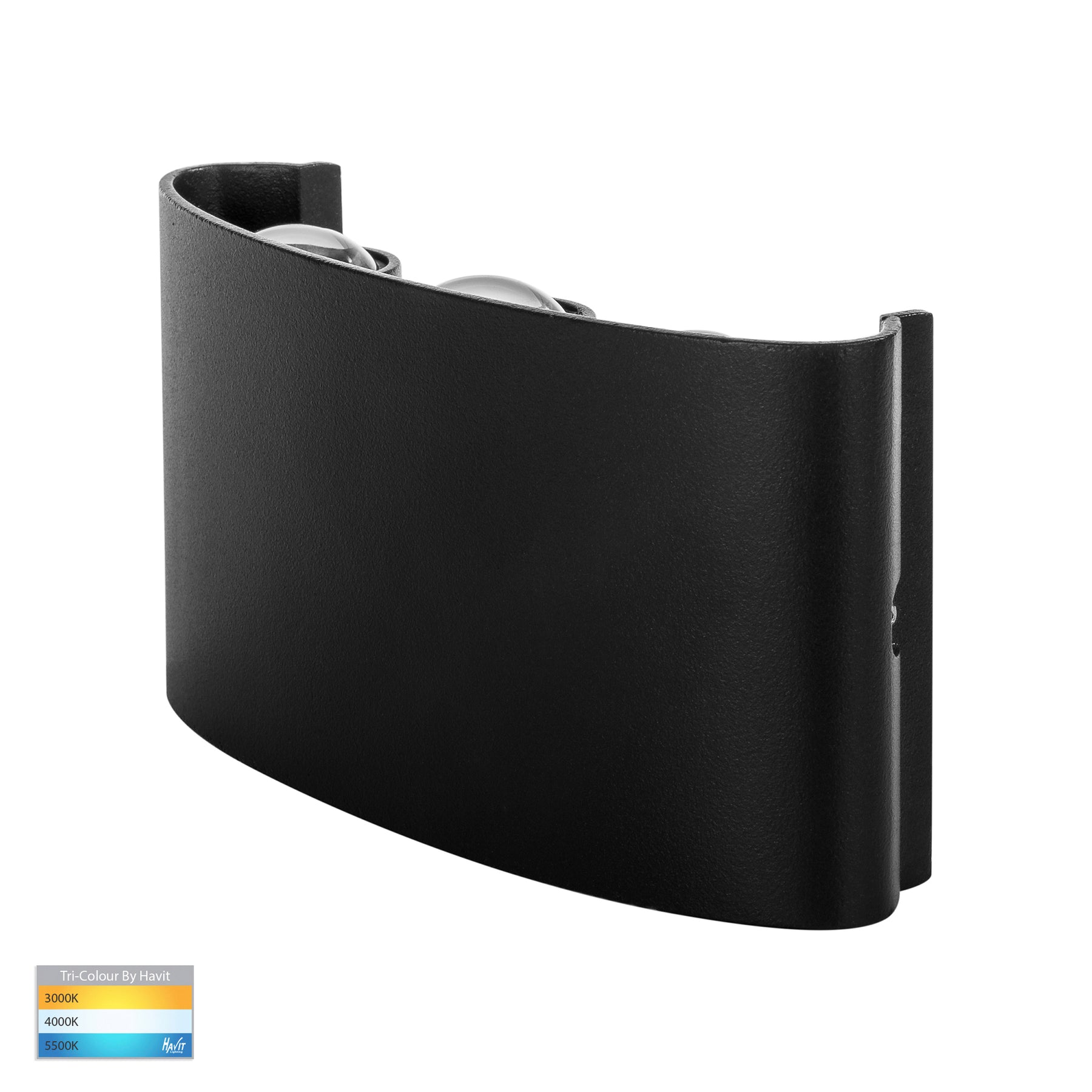 Havit Lighting Maro Black Up & Down TRI Colour LED Wall Light