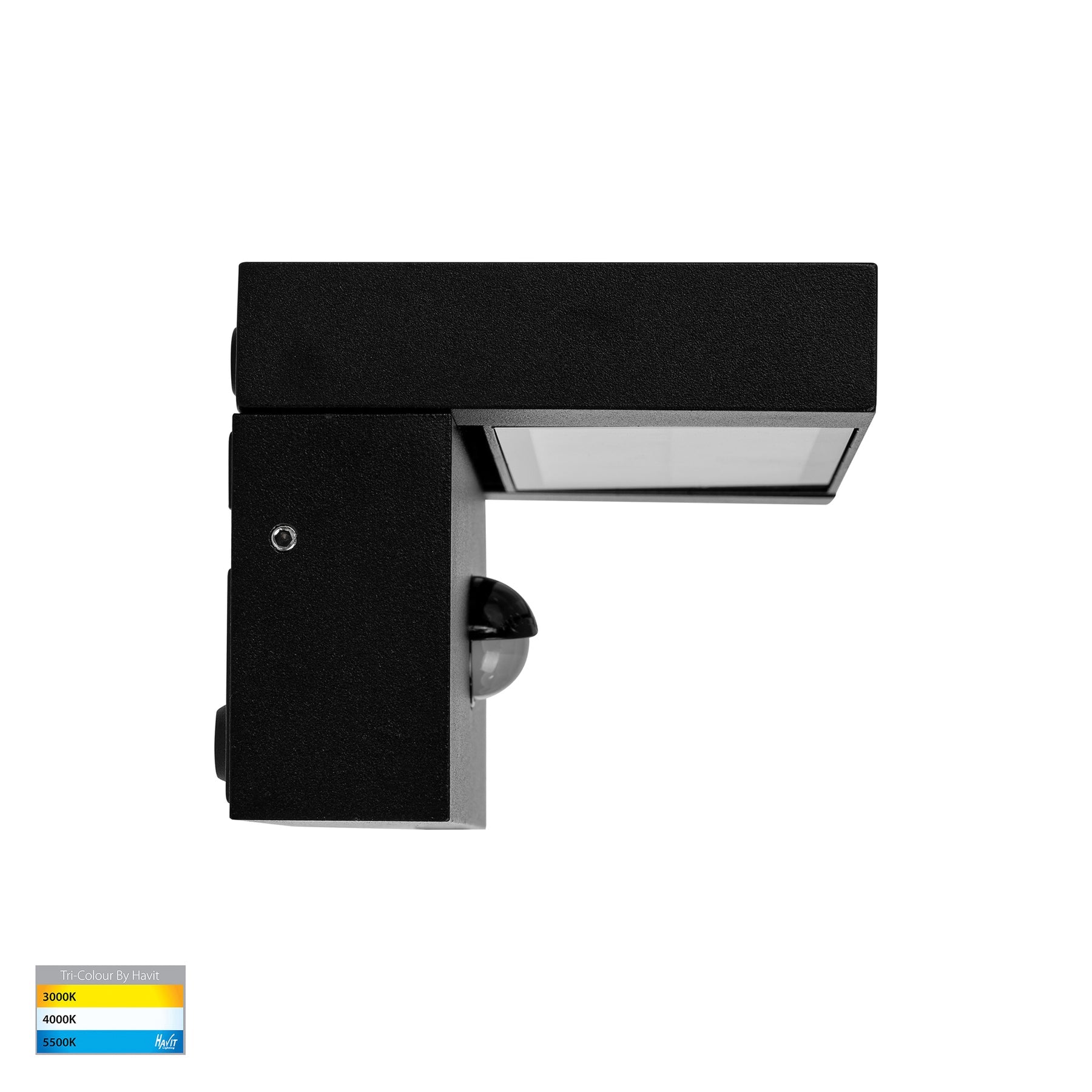 Havit Lighting Locu Aluminium Black Adjustable 12w LED Floodlight with Sensor