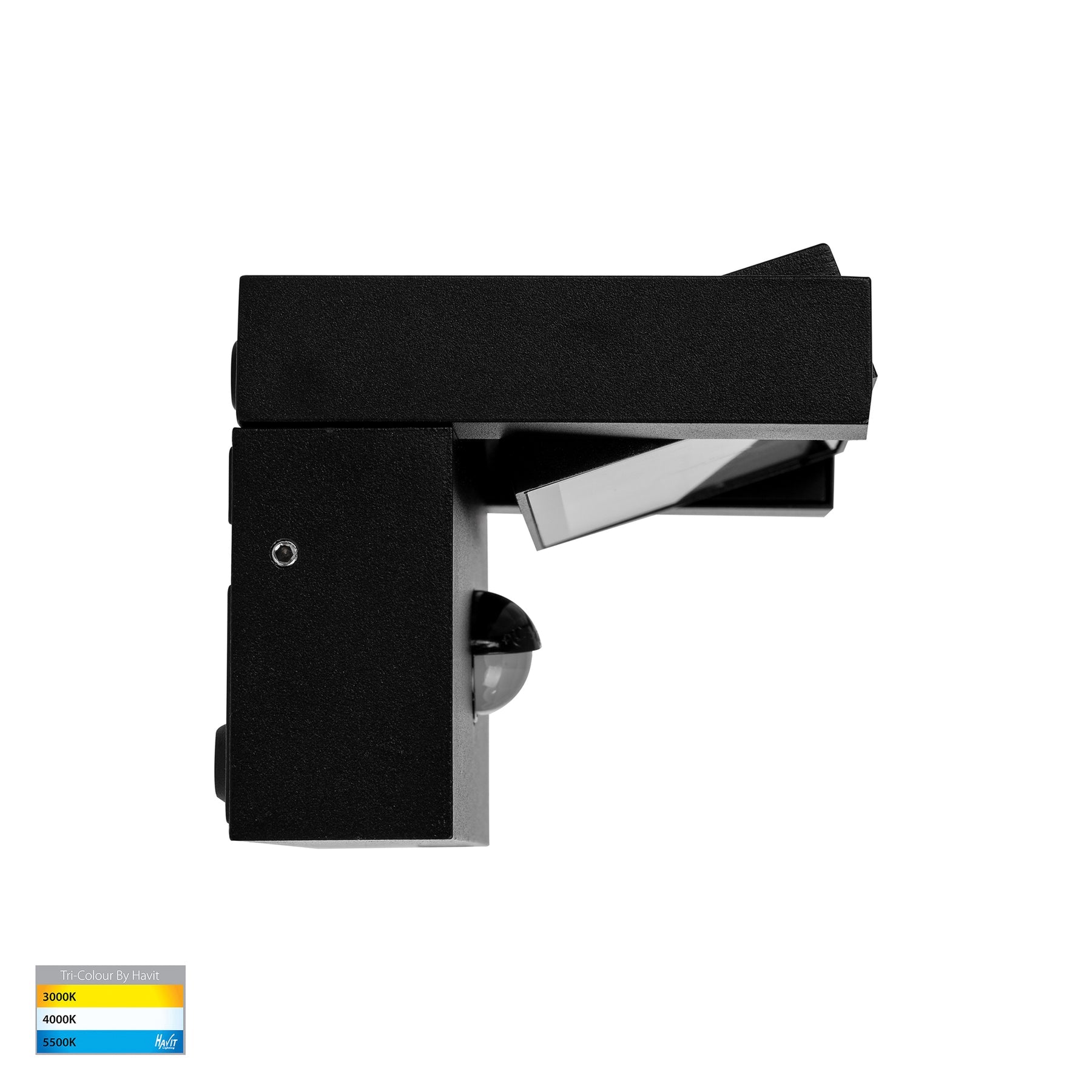 Havit Lighting Locu Aluminium Black Adjustable 12w LED Floodlight with Sensor