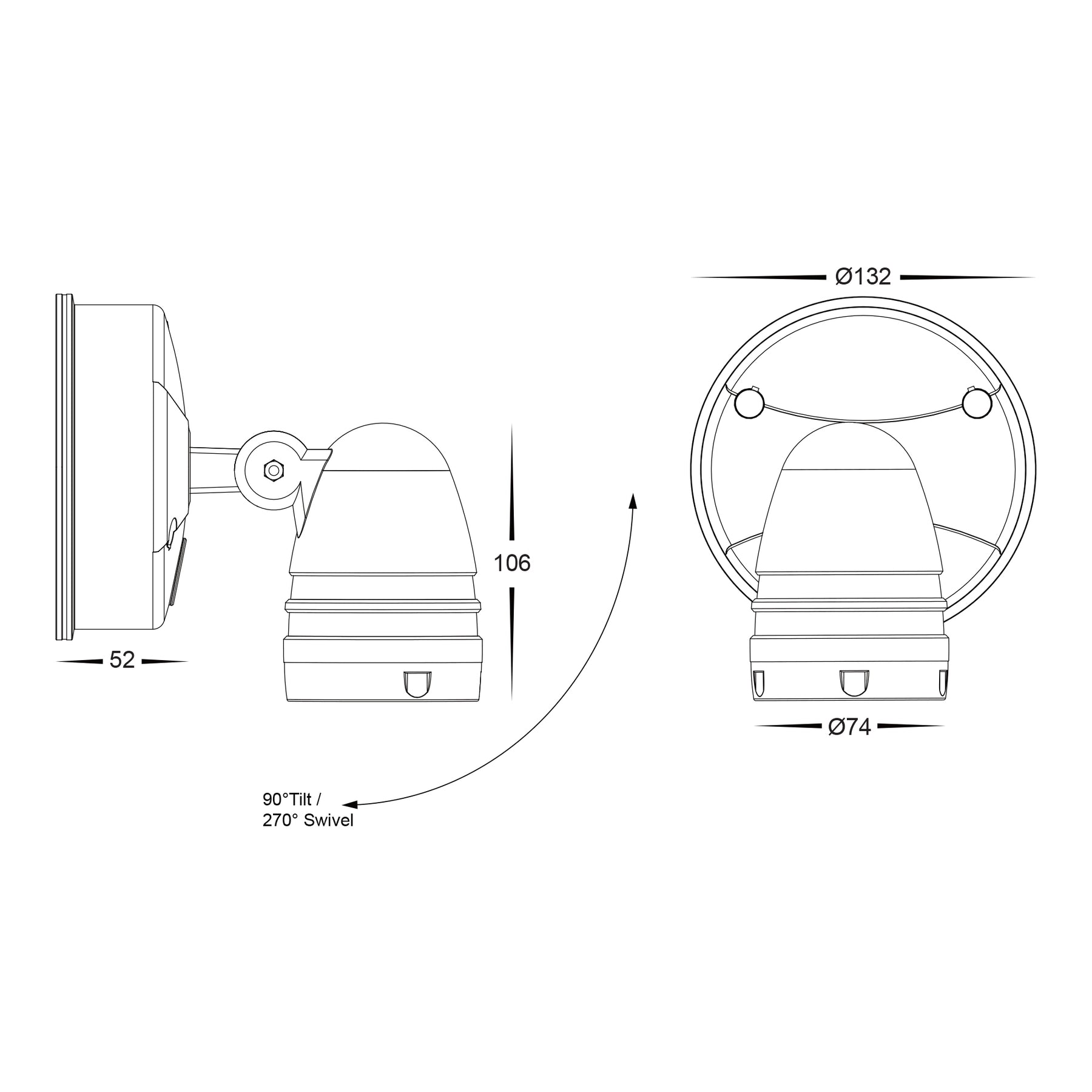 Havit Lighting Focus Polycarbonate White Single Adjustable Spot Light