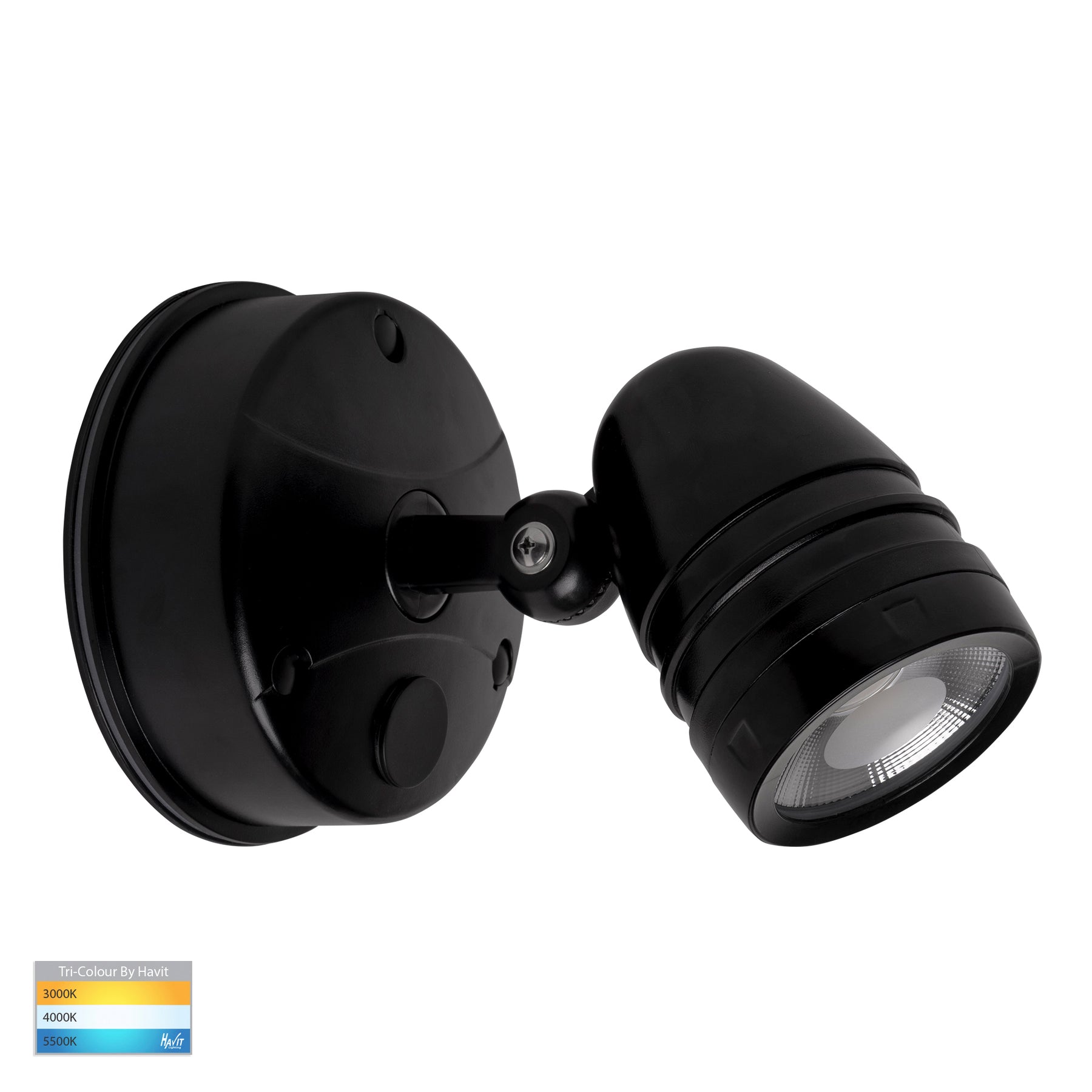 Havit Lighting Focus Polycarbonate Black Single Adjustable Spot Light