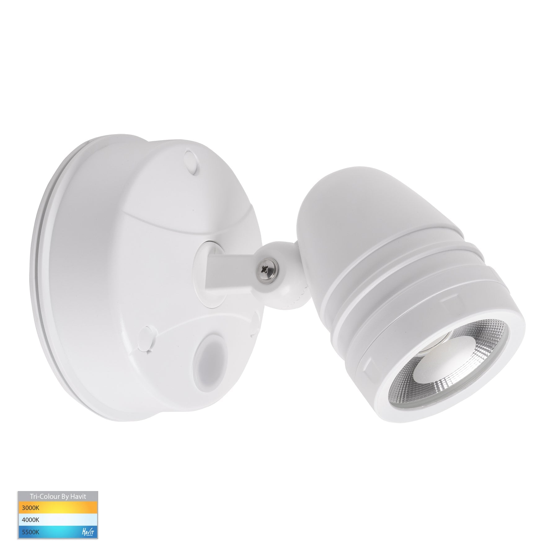 Havit Lighting Focus Polycarbonate White Single Adjustable Spot Light With Sensor