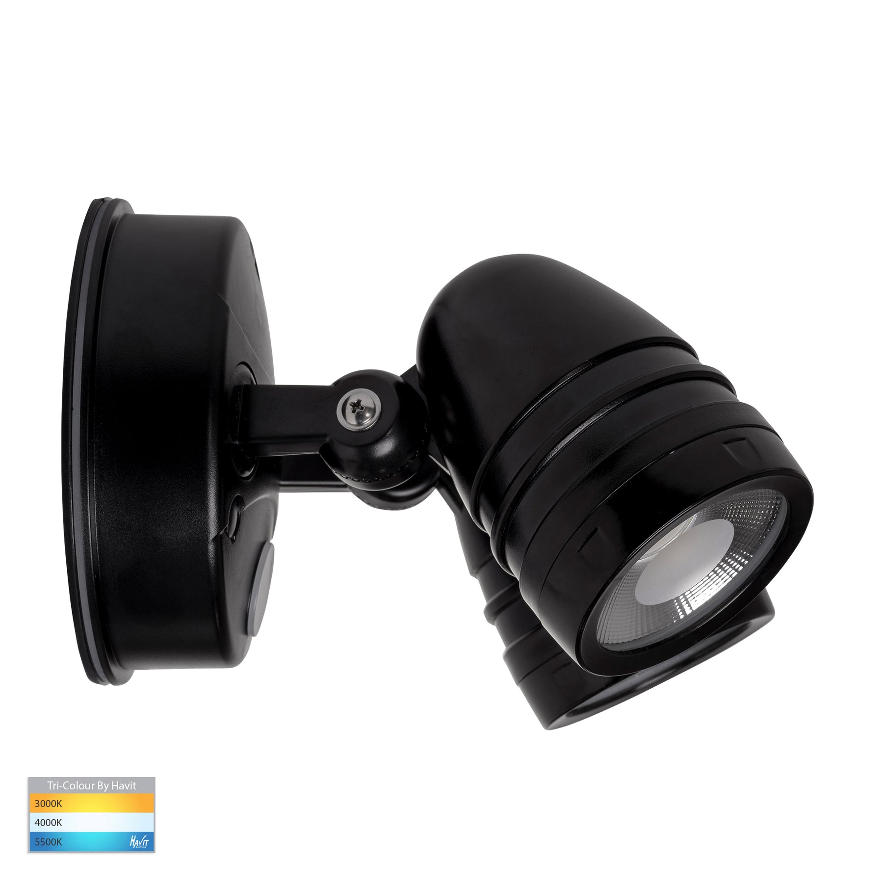 Havit Lighting Focus Polycarbonate Black Double Adjustable Spot Light With Sensor