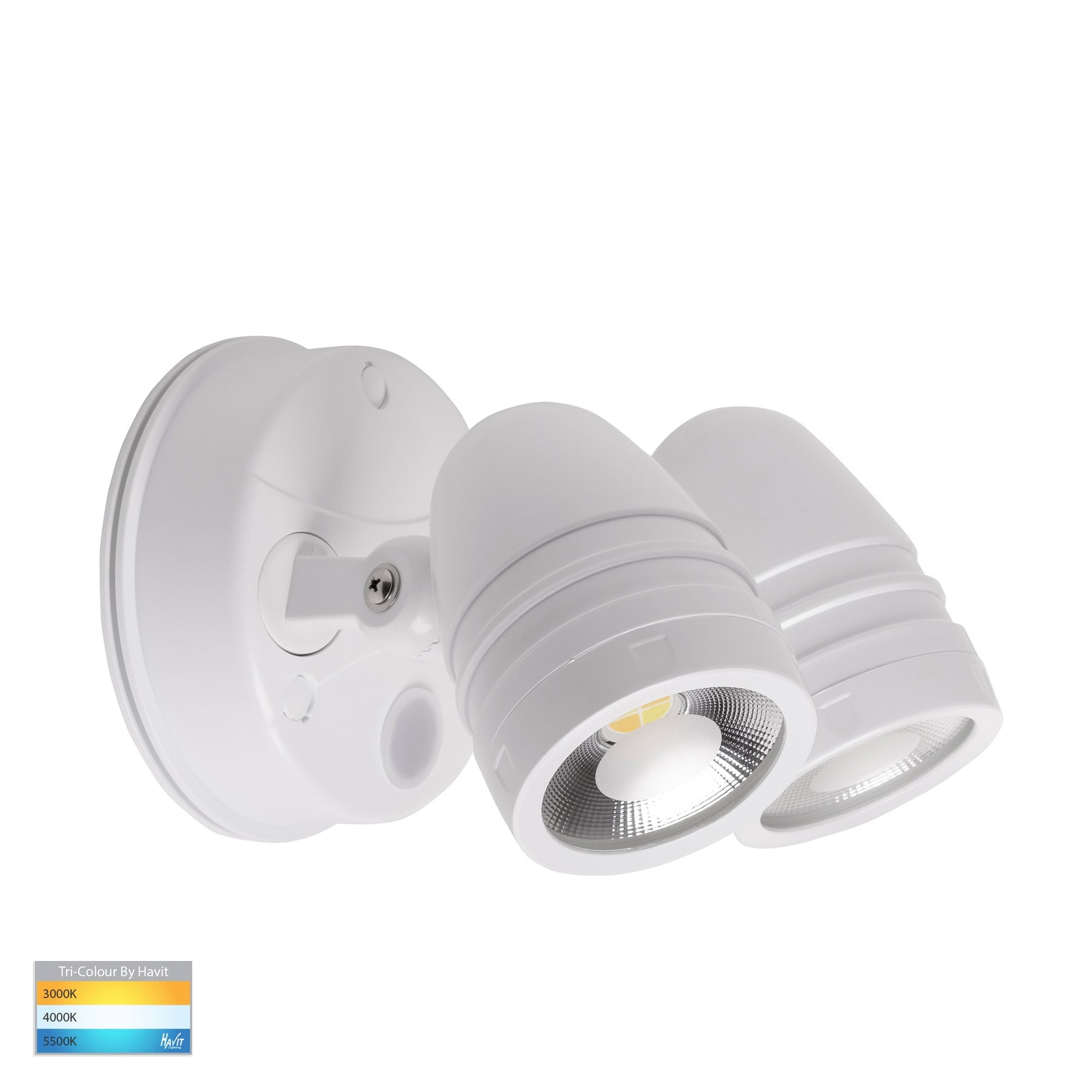Havit Lighting Focus Polycarbonate White Double Adjustable Spot Light With Sensor