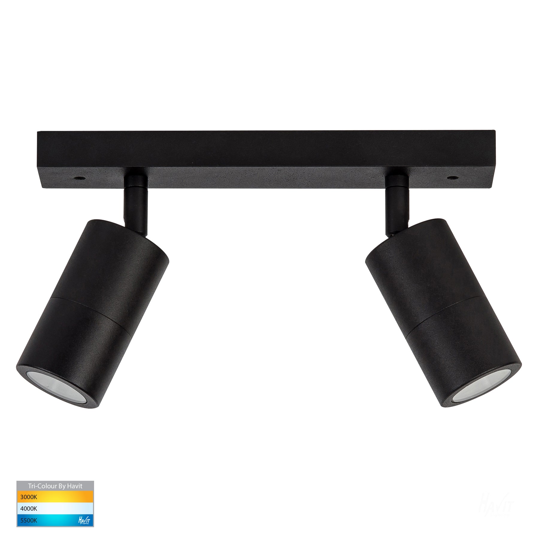 Havit Lighting Tivah Black 2 Light TRI Colour LED Bar Lights