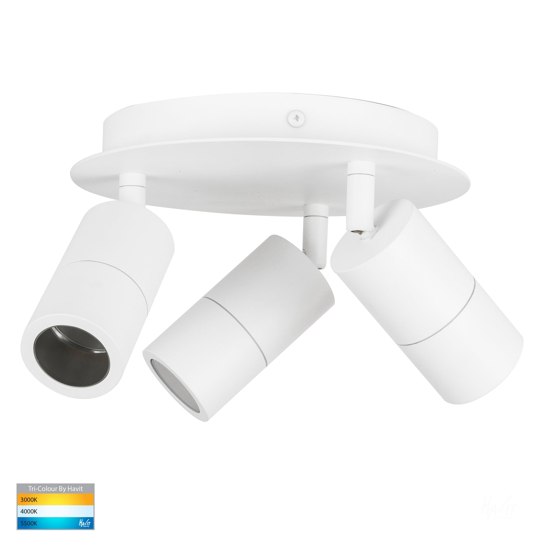 Havit Lighting Tivah White 3 Light Round Plate