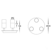Havit Lighting Tivah White 3 Light Round Plate