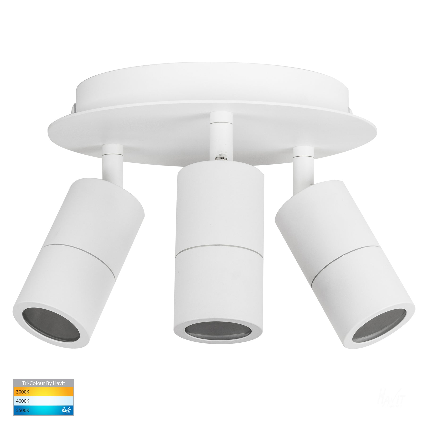 Havit Lighting Tivah White 3 Light Round Plate