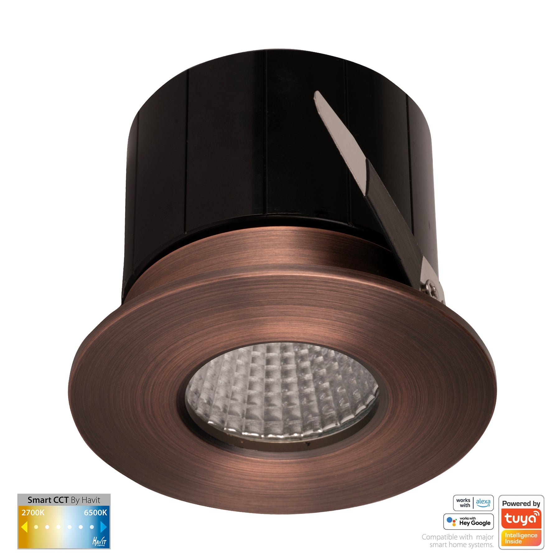 Havit Lighting Prime Antique Brass Fixed CCT WIFI LED Downlight