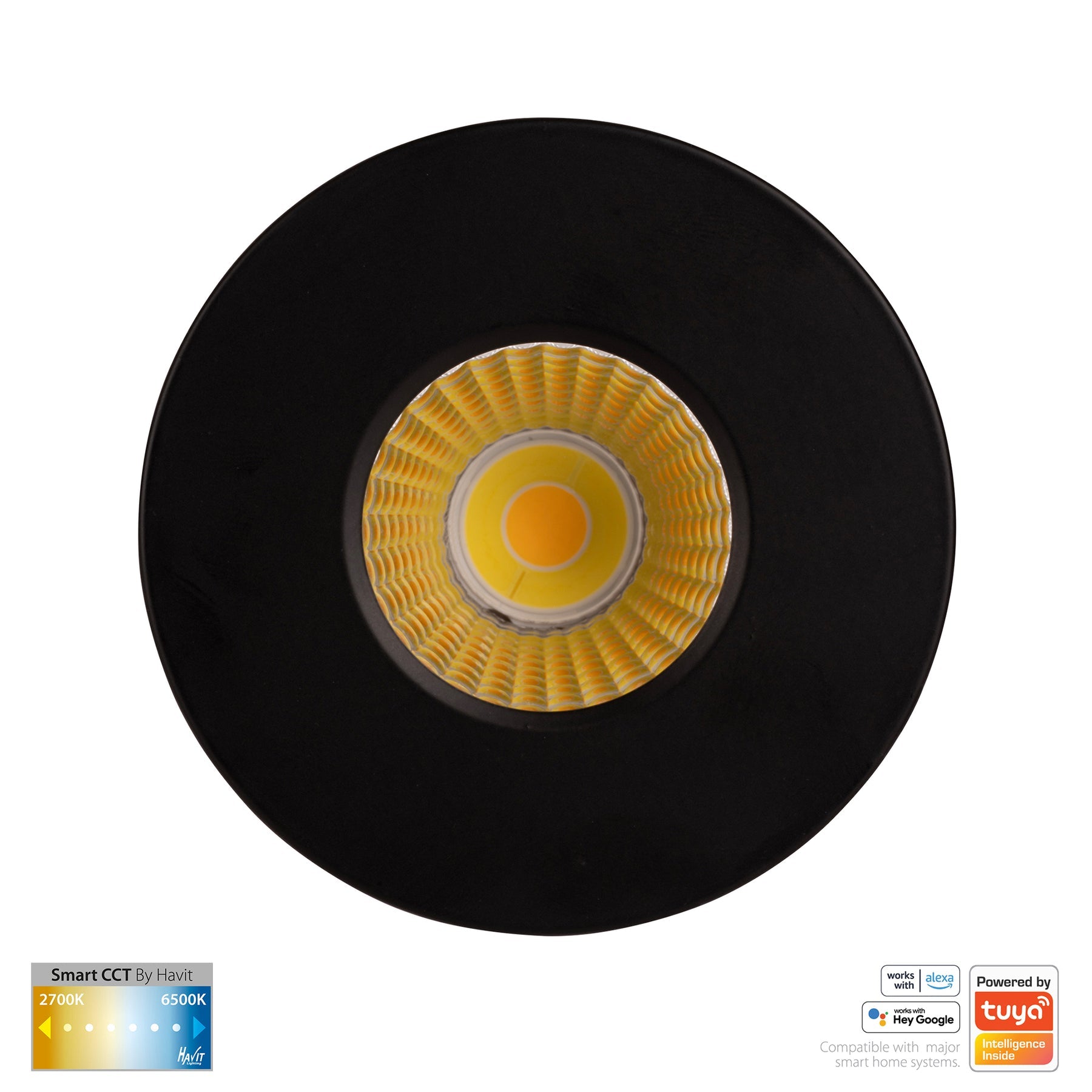 Havit Lighting Prime Black Fixed CCT WIFI LED Downlight