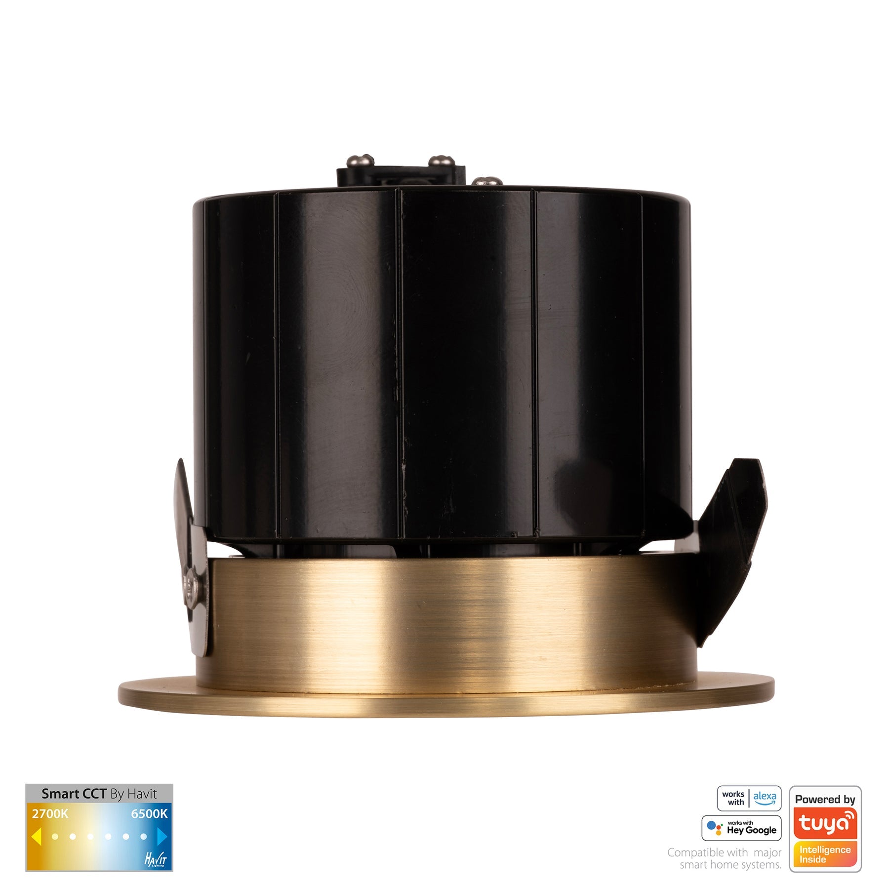 Havit Lighting Prime Brass Coloured Fixed CCT WIFI LED Downlight