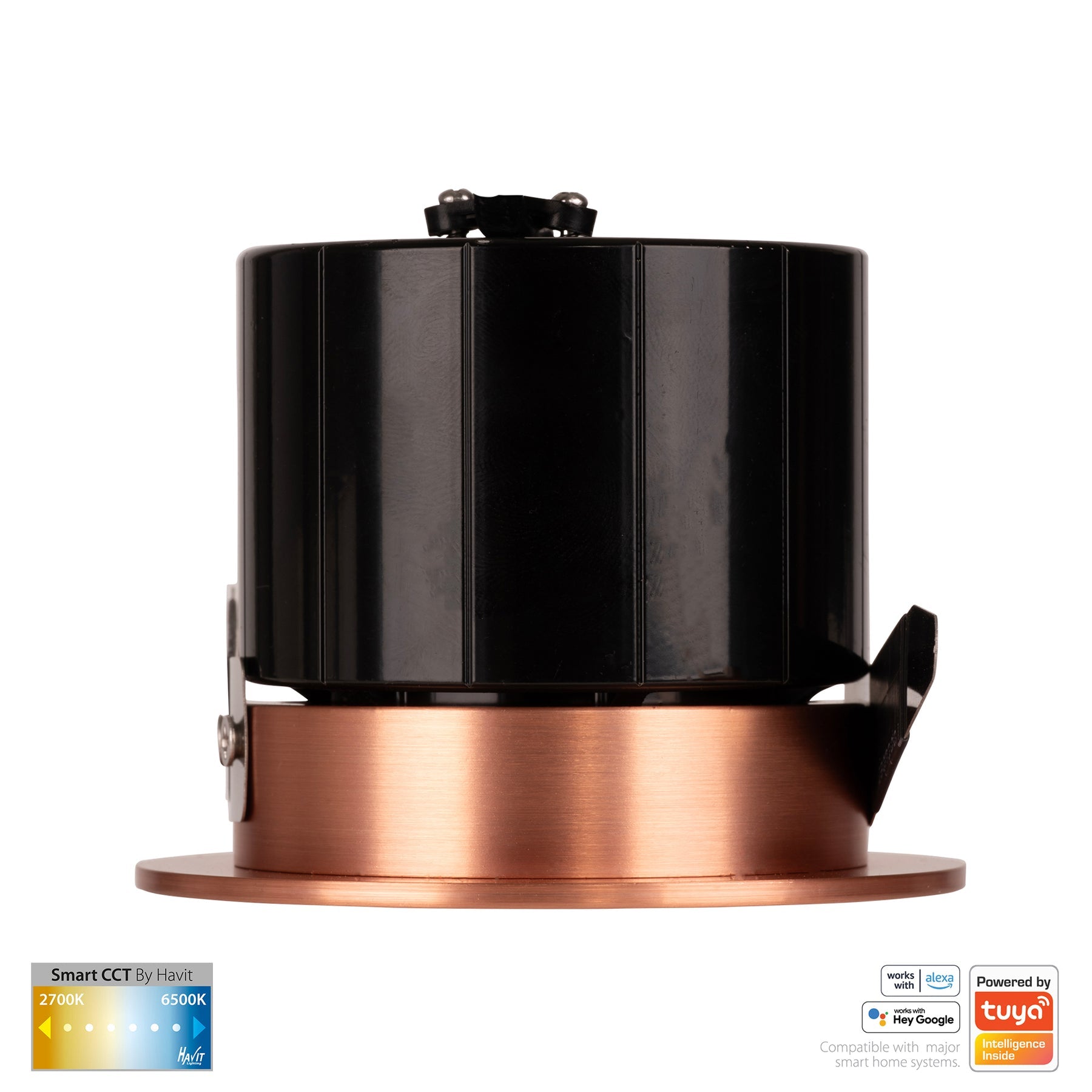 Havit Lighting Prime Copper Coloured Fixed CCT WIFI LED Downlight
