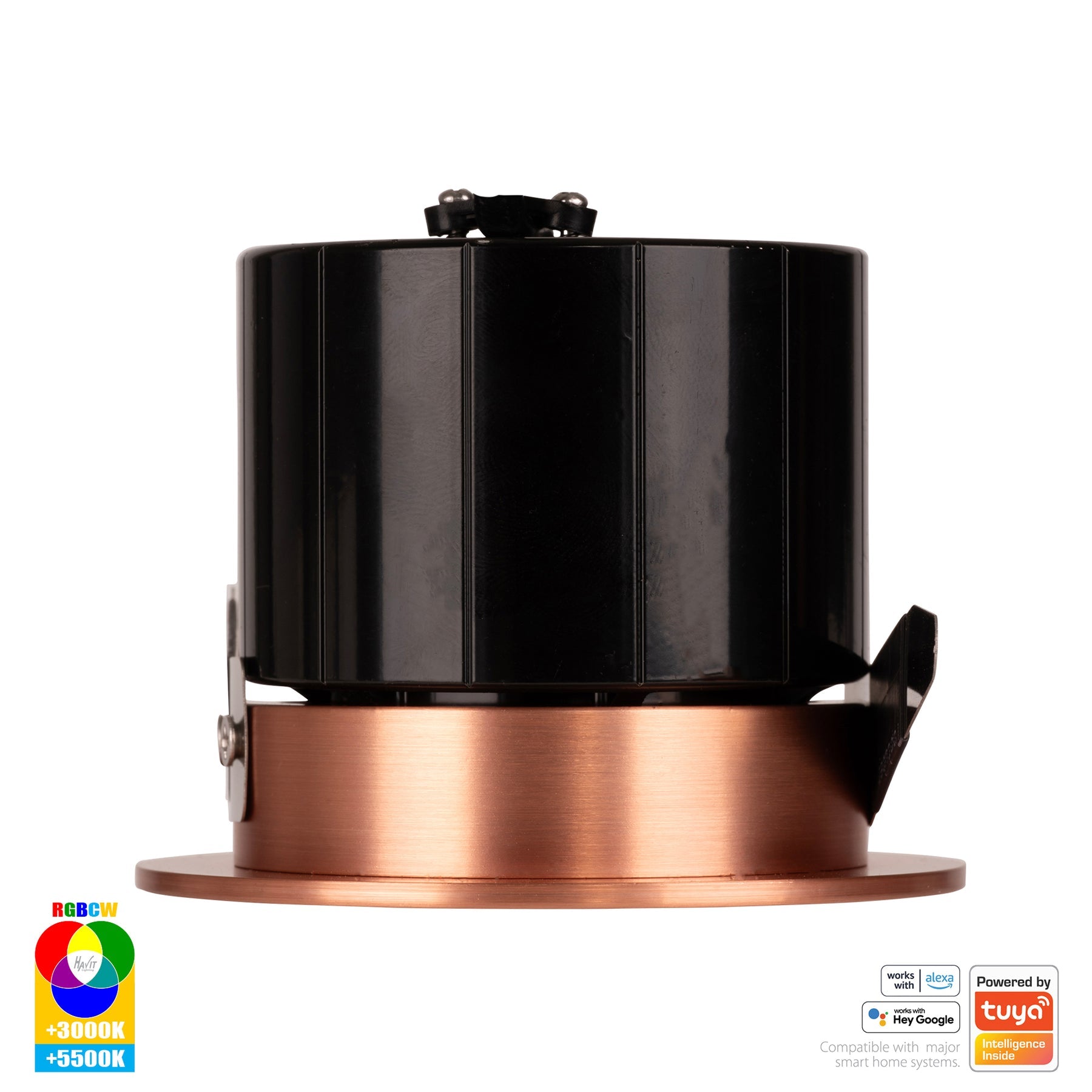 Havit Lighting Prime Copper Coloured Fixed RGBCW WIFI LED Downlight
