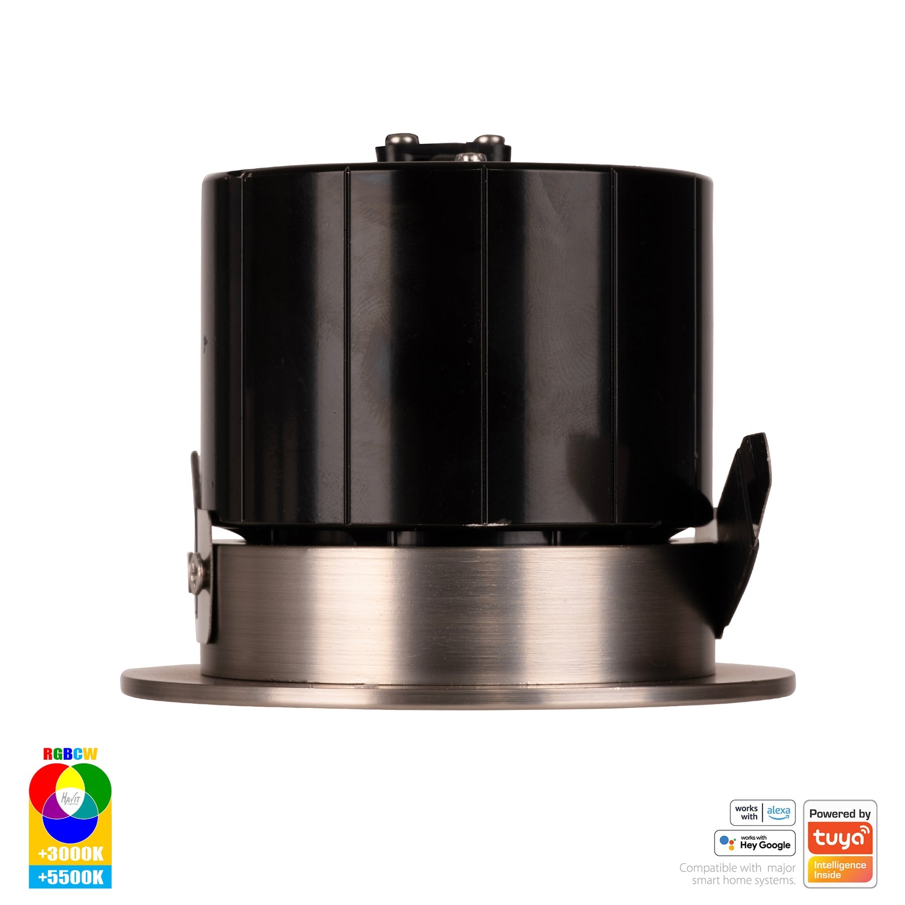 Havit Lighting Prime Nickel Coloured Fixed RGBCW WIFI LED Downlight