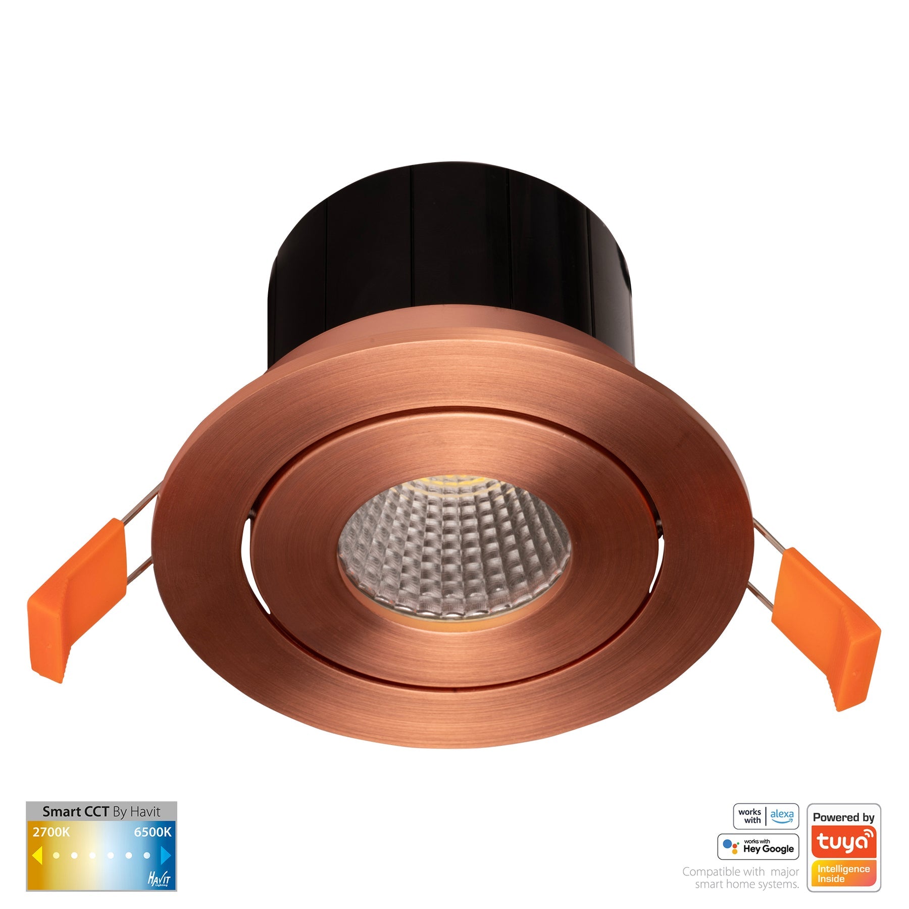 Havit Lighting Prime Copper Coloured Tilt CCT WIFI LED Downlight