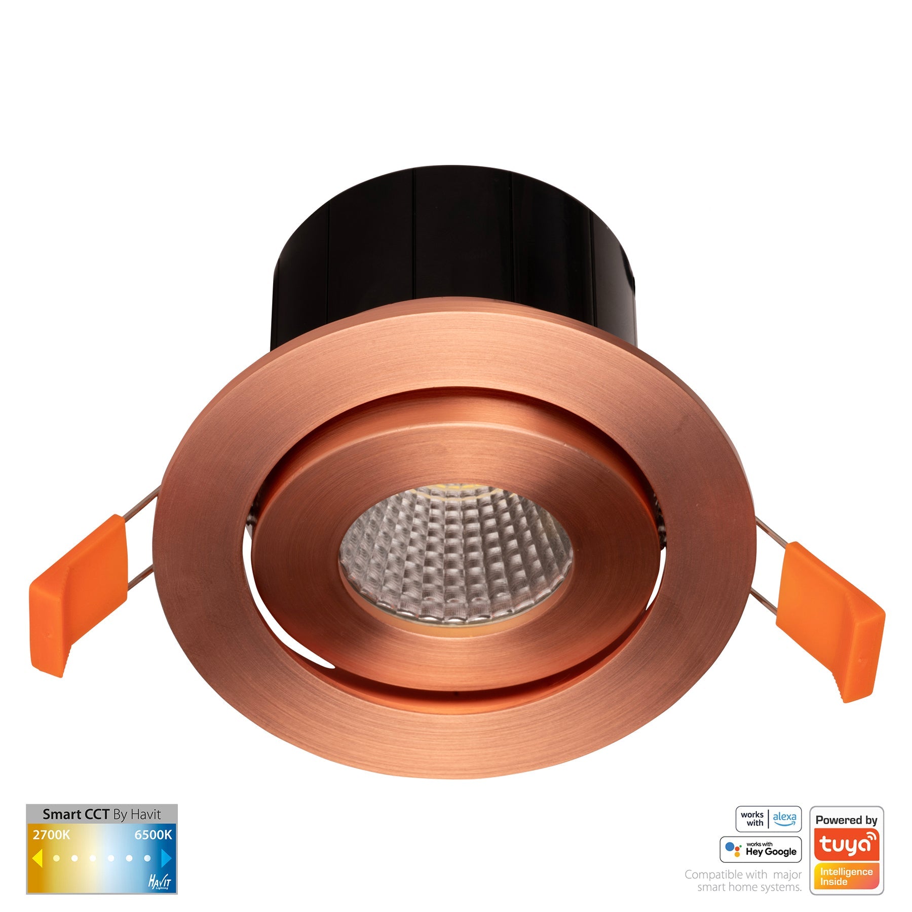 Havit Lighting Prime Copper Coloured Tilt CCT WIFI LED Downlight