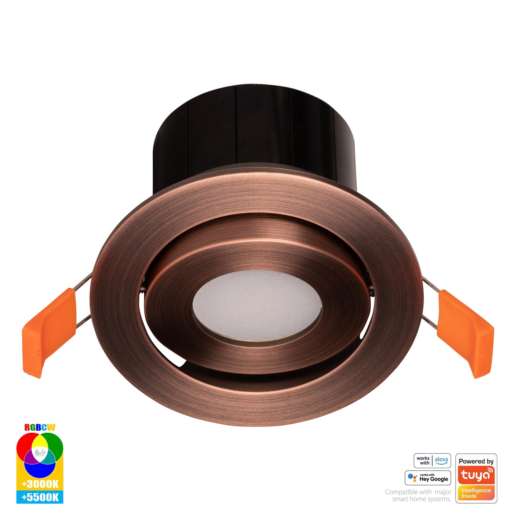 Havit Lighting Prime Antique Brass Tilt RGBCW WIFI LED Downlight