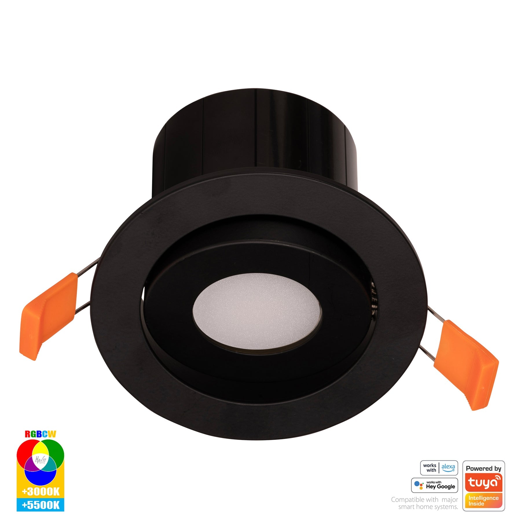 Havit Lighting Prime Black Tilt RGBCW WIFI LED Downlight