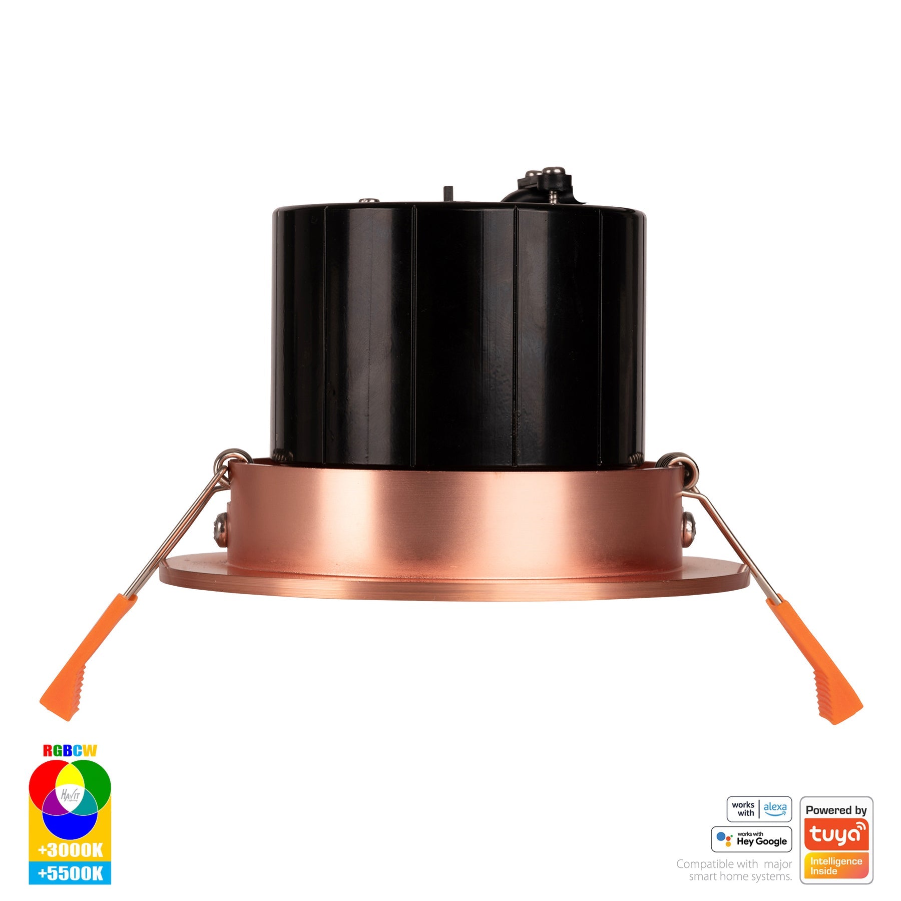 Havit Lighting Prime Copper Coloured Tilt RGBCW WIFI LED Downlight