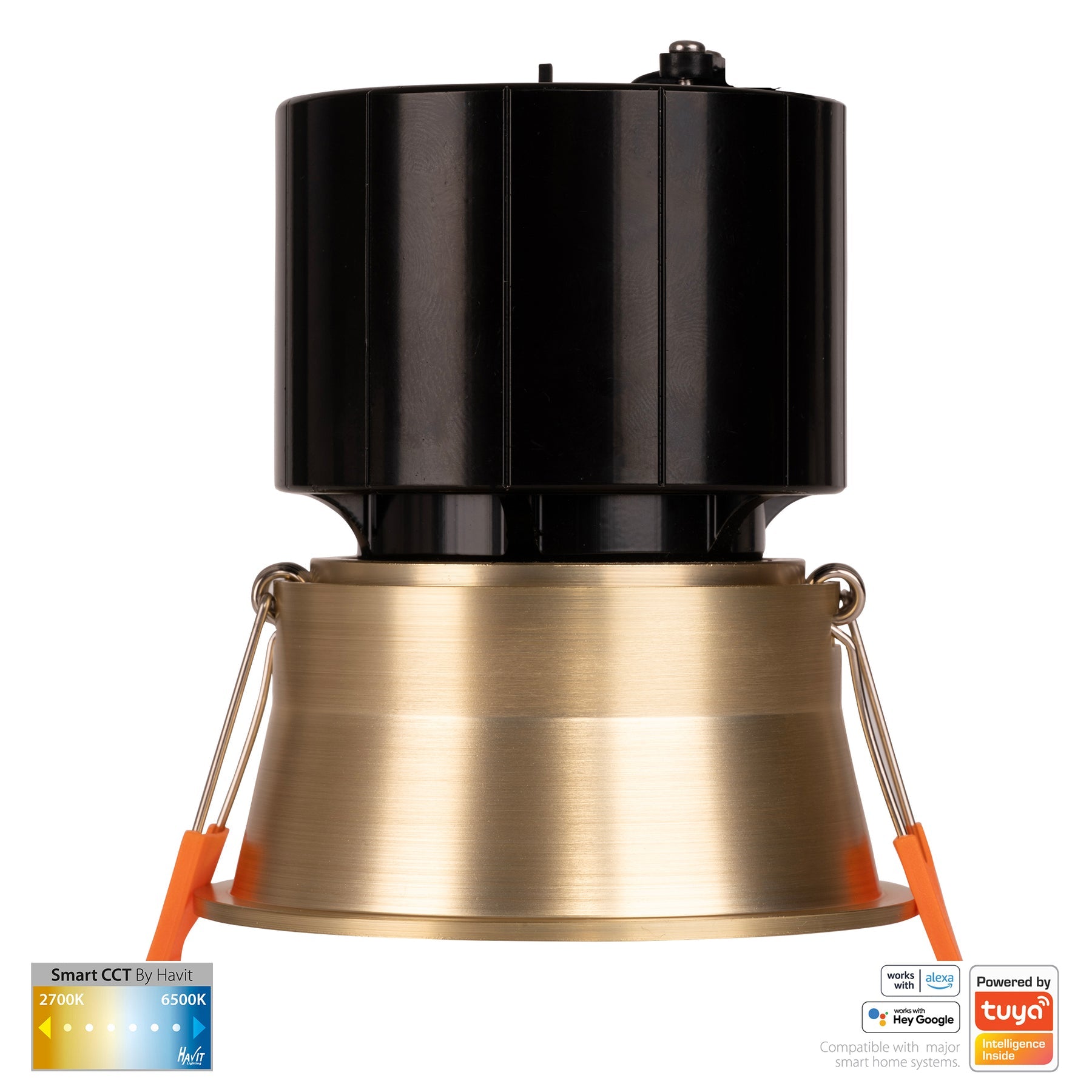 Havit Lighting Prime Brass Coloured Fixed Deep CCT WIFI LED Downlight