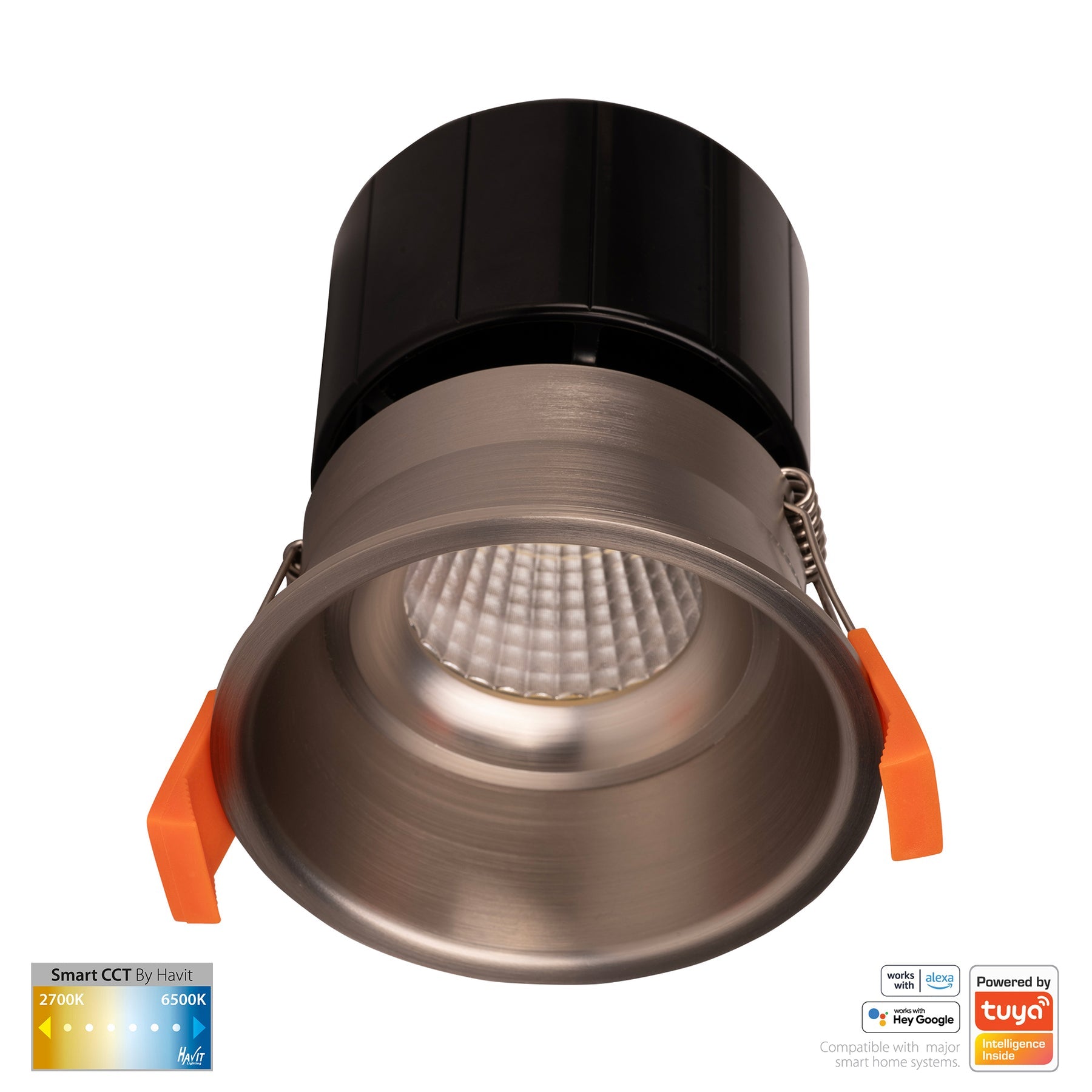 Havit Lighting Prime Nickel Coloured Fixed Deep CCT WIFI LED Downlight