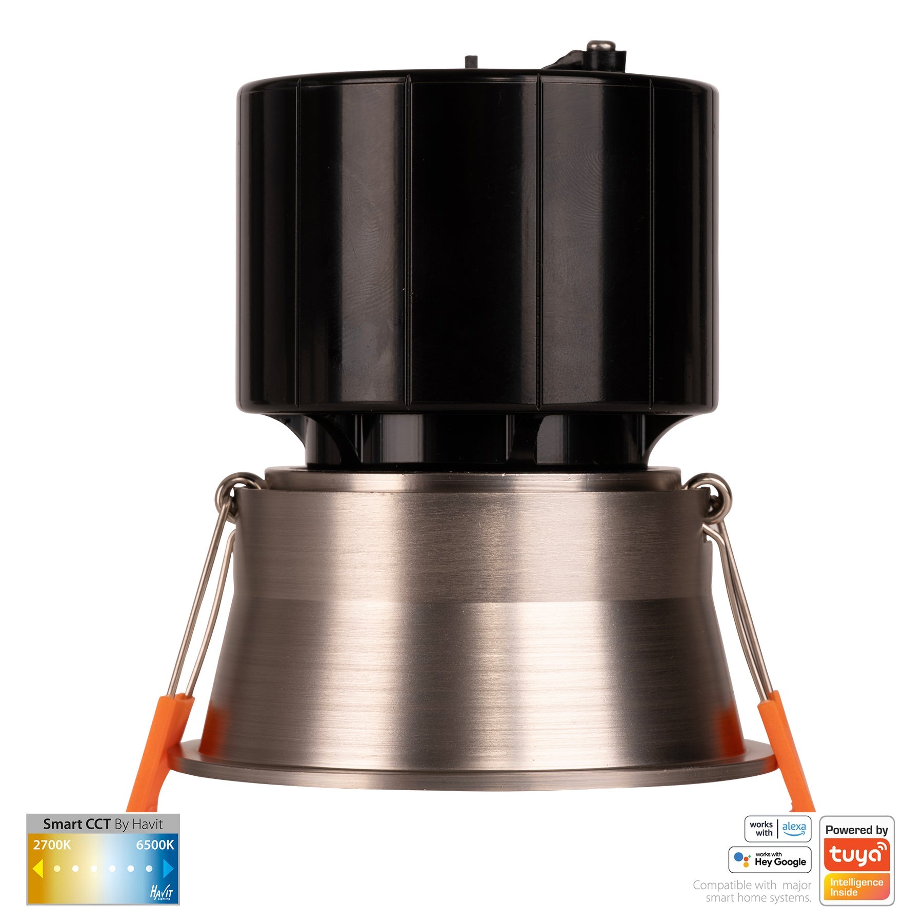 Havit Lighting Prime Nickel Coloured Fixed Deep CCT WIFI LED Downlight