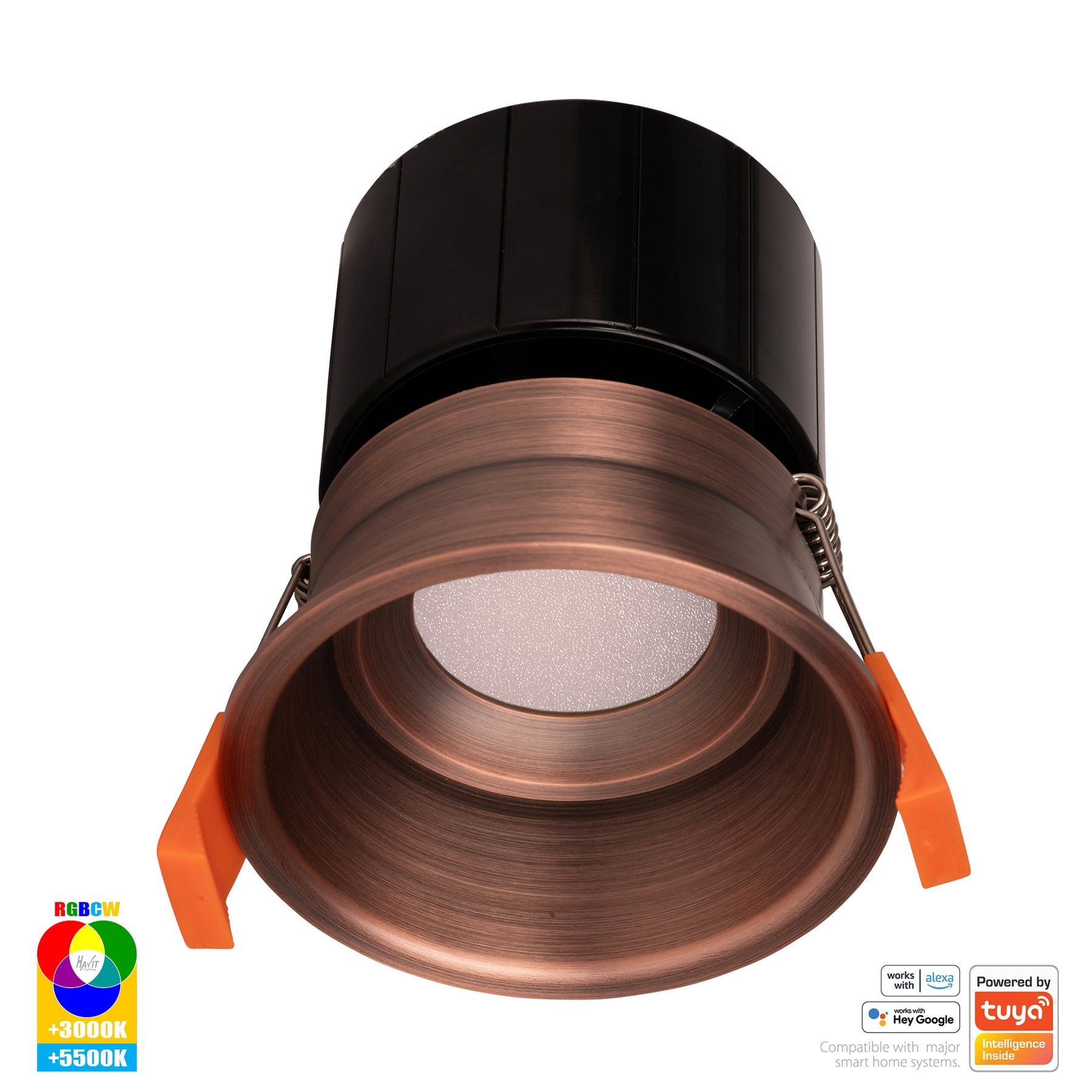 Havit Lighting Prime Antique Brass Fixed Deep RGBCW WIFI LED Downlight