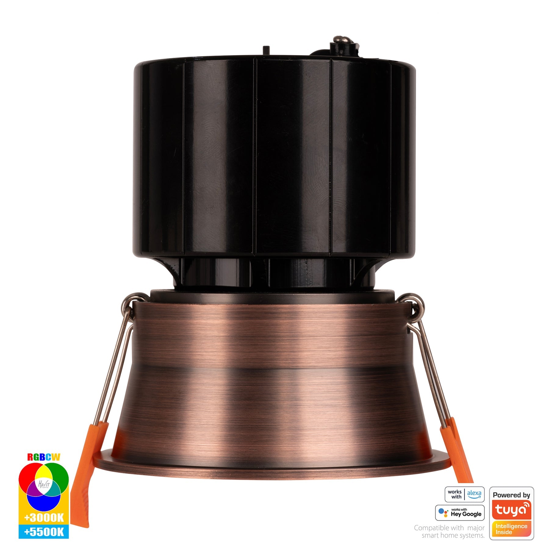 Havit Lighting Prime Antique Brass Fixed Deep RGBCW WIFI LED Downlight