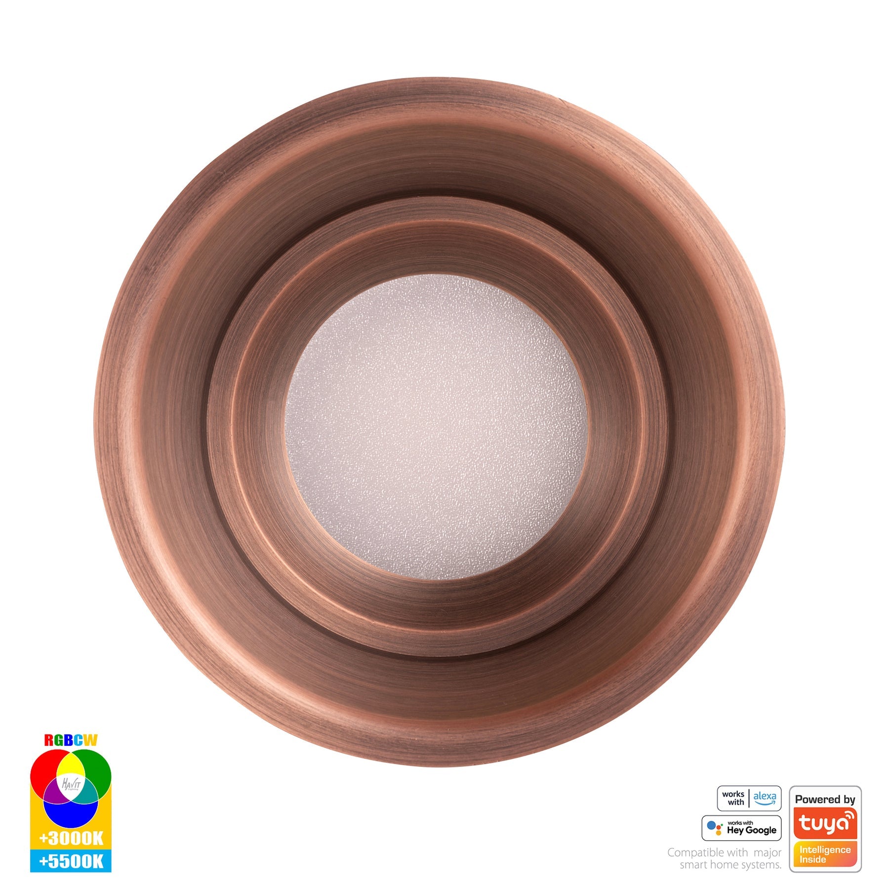 Havit Lighting Prime Antique Brass Fixed Deep RGBCW WIFI LED Downlight