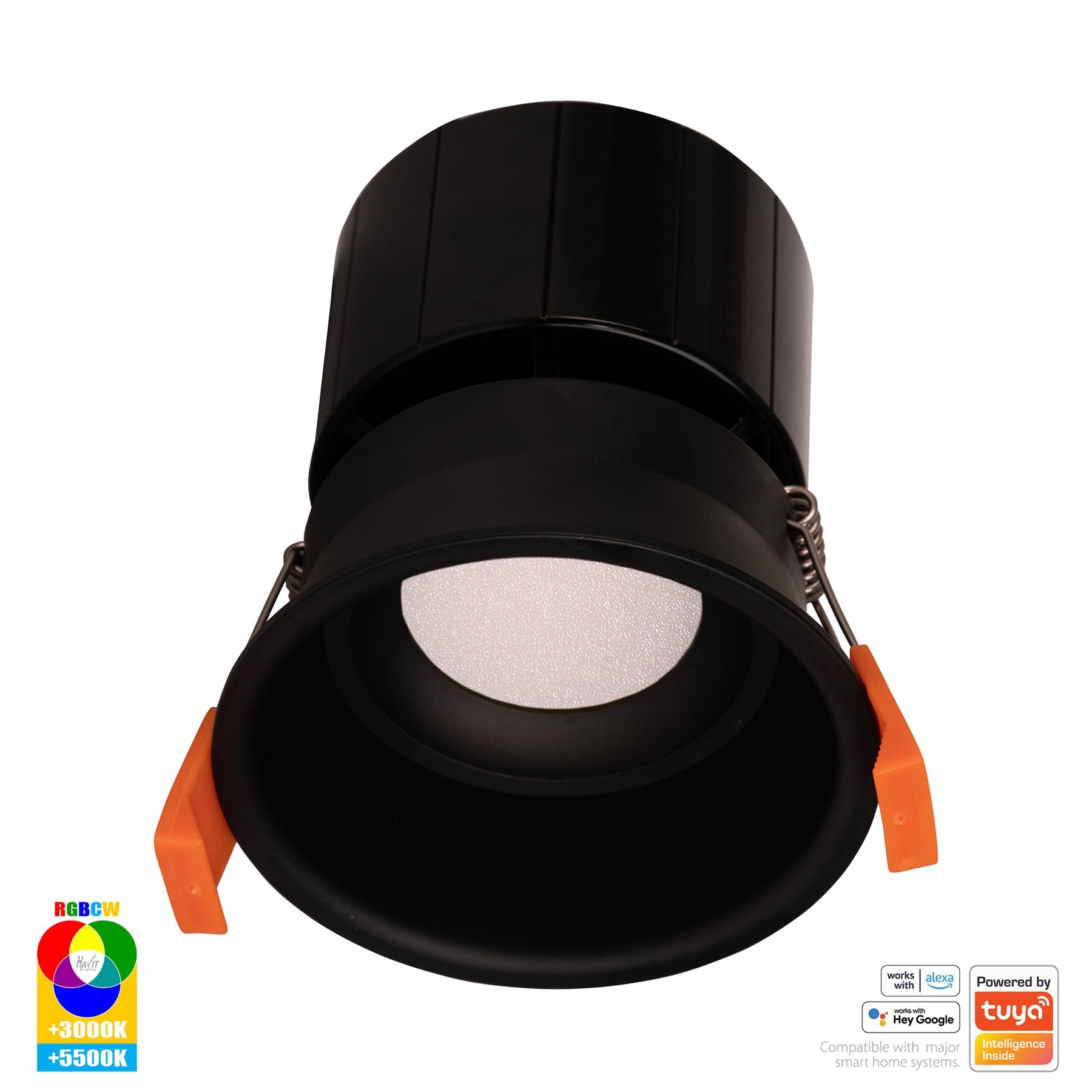 Havit Lighting Prime Black Fixed Deep RGBCW WIFI LED Downlight