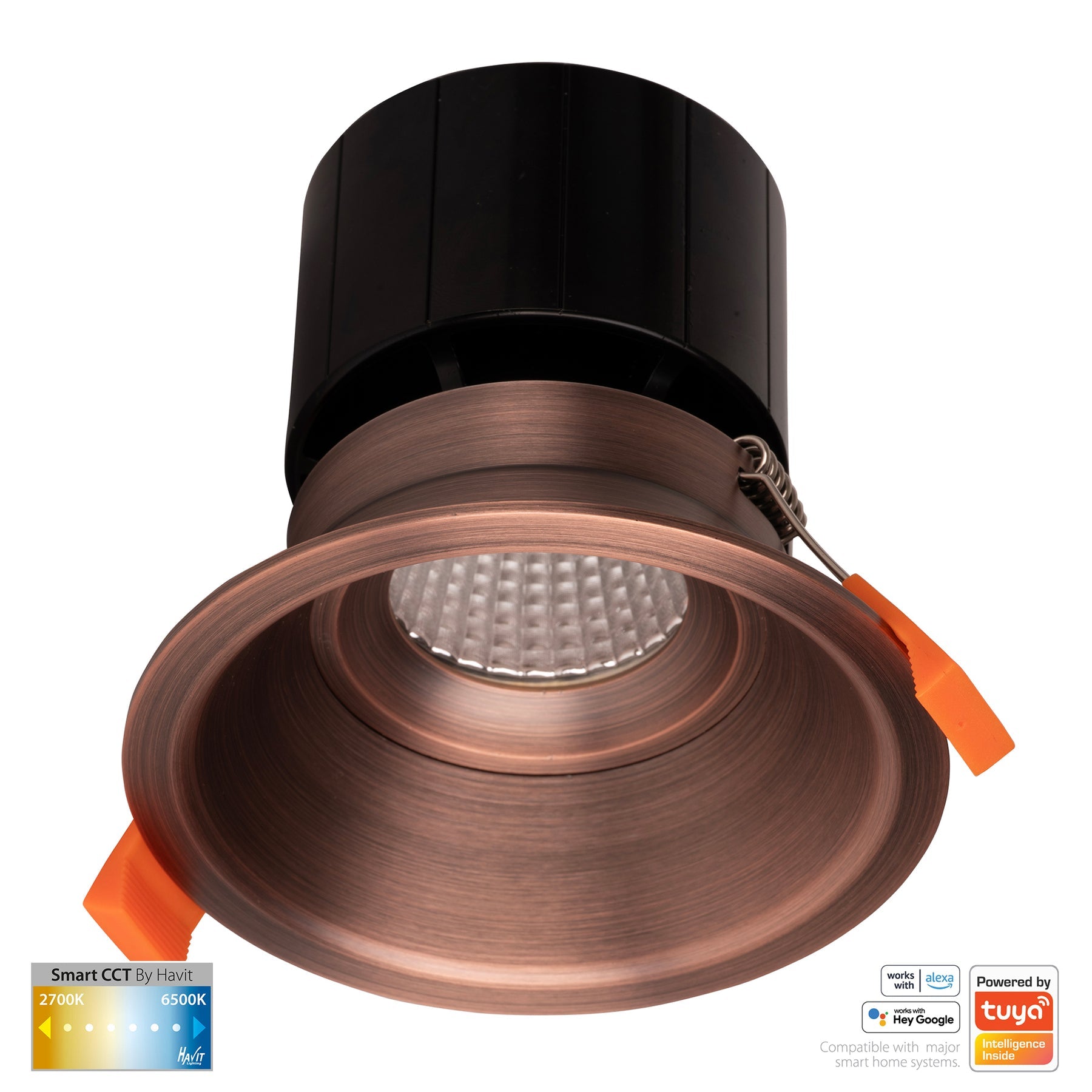 Havit Lighting Prime Antique Brass Fixed Deep CCT WIFI LED Downlight