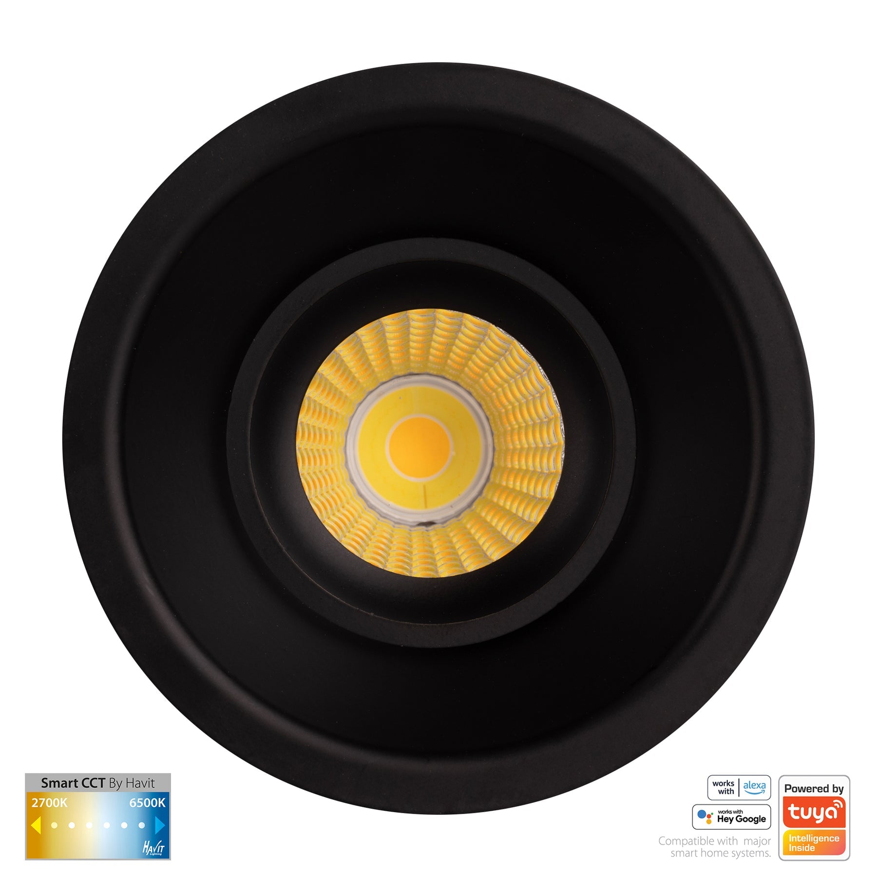 Havit Lighting Prime Black Fixed Deep CCT WIFI LED Downlight