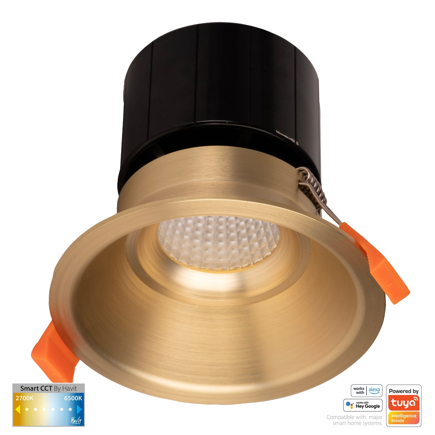 Havit Lighting Prime Brass Coloured Fixed Deep CCT WIFI LED Downlight