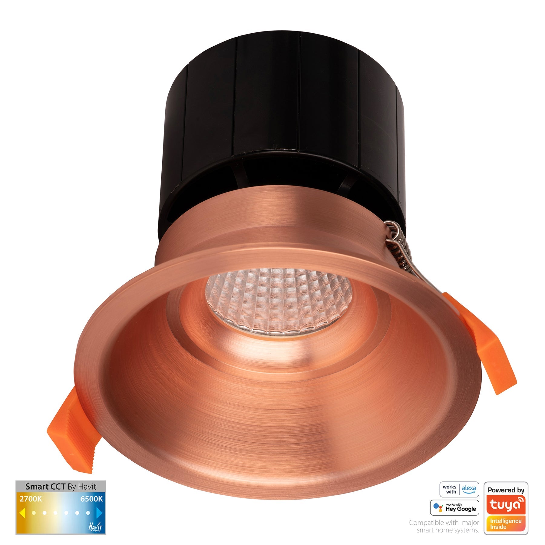 Havit Lighting Prime Copper Coloured Fixed Deep CCT WIFI LED Downlight
