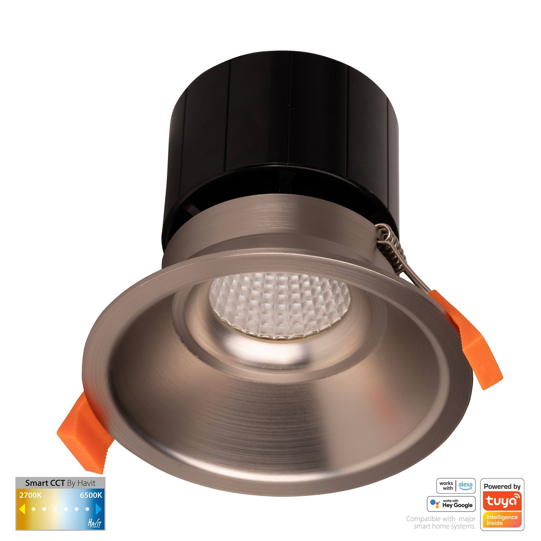 Havit Lighting Prime Nickel Coloured Fixed Deep CCT WIFI LED Downlight