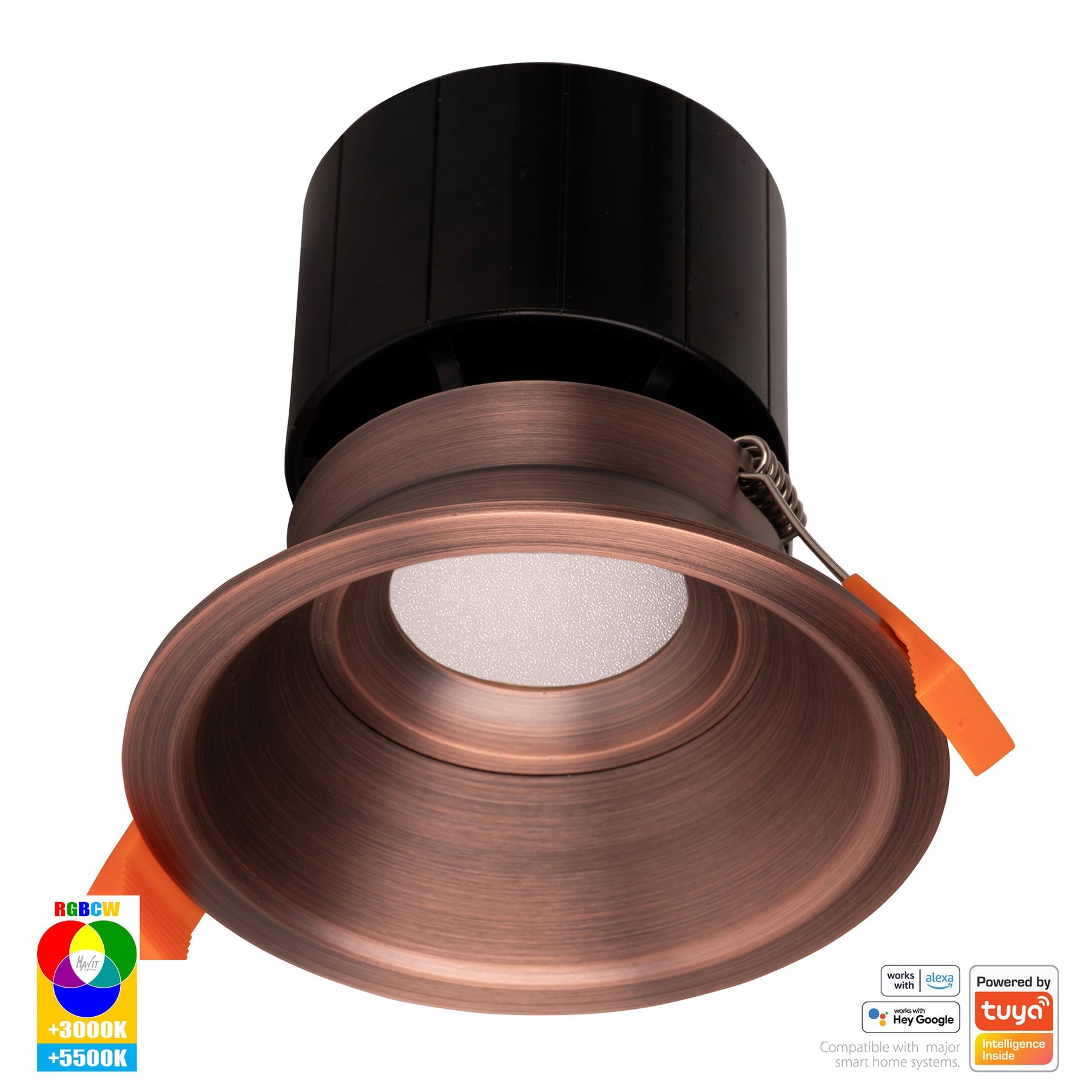 Havit Lighting Prime Antique Brass Fixed Deep RGBCW WIFI LED Downlight