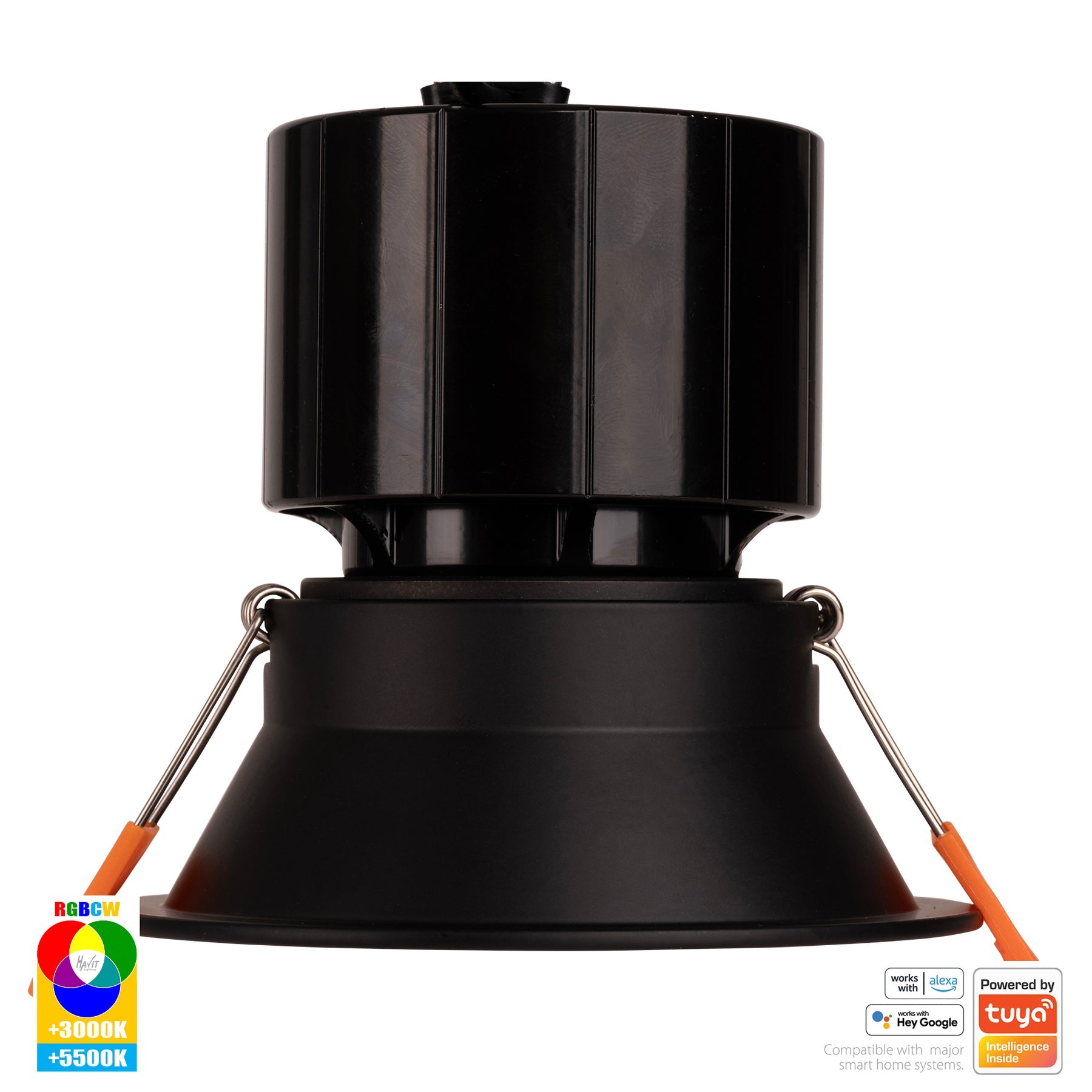 Havit Lighting Prime Black Fixed Deep RGBCW WIFI LED Downlight