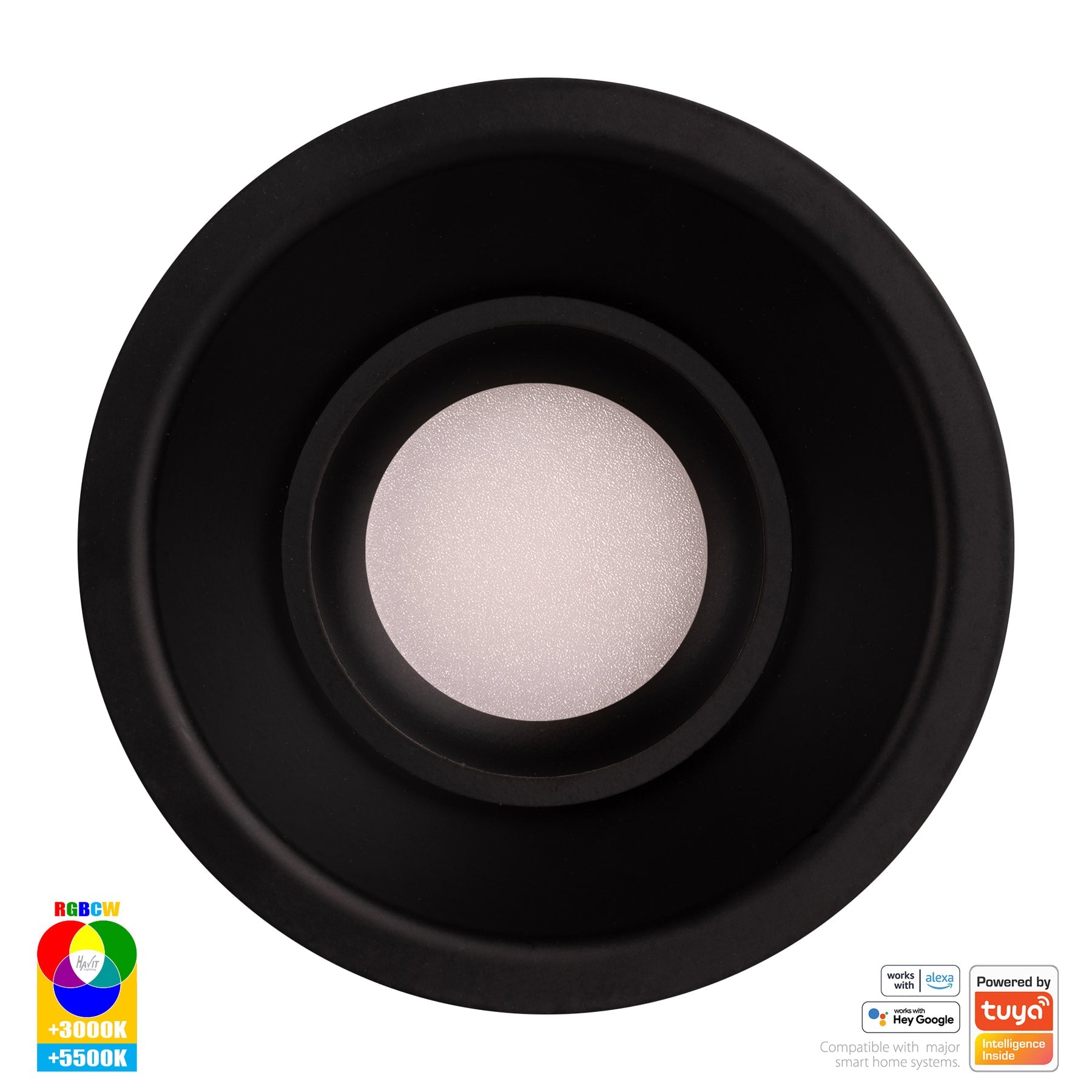Havit Lighting Prime Black Fixed Deep RGBCW WIFI LED Downlight