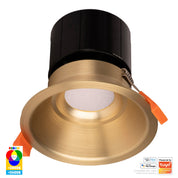Havit Lighting Prime Brass Coloured Fixed Deep RGBCW WIFI LED Downlight