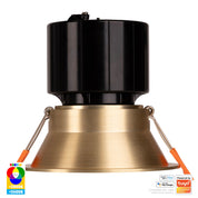 Havit Lighting Prime Brass Coloured Fixed Deep RGBCW WIFI LED Downlight