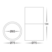 Havit Lighting Nella White 7w Surface Mounted LED Downlight with Extension