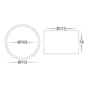Havit Lighting Nella Black 12w Surface Mounted LED Downlight
