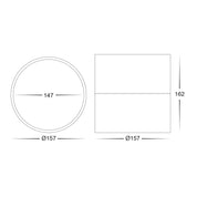 Havit Lighting Nella White 18w Surface Mounted LED Downlight with Extension