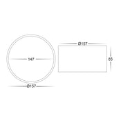 Havit Lighting Nella White 18w Surface Mounted LED Downlight