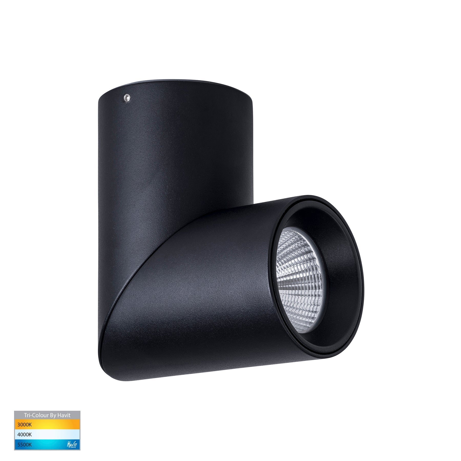 Havit Lighting Nella Black 12w Surface Mounted Rotatable LED Downlight
